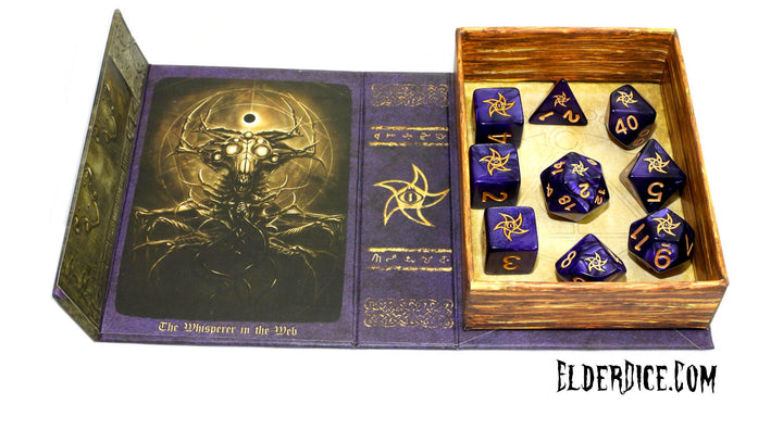 Elder Dice: Astral Elder Sign Dice - Mystic Purple Polyhedral Set
