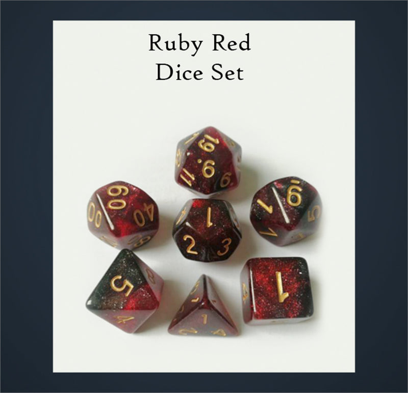 Ruby Red Dice Set (Drawlab)