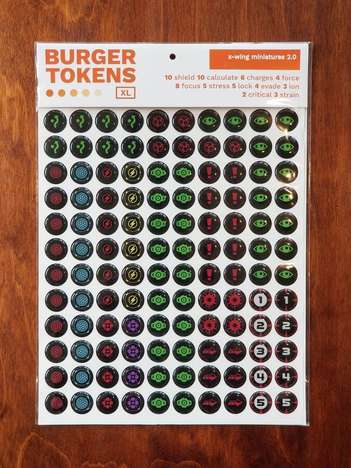 X-Wing Miniatures Game 2.0 Tokens (Burger Tokens)