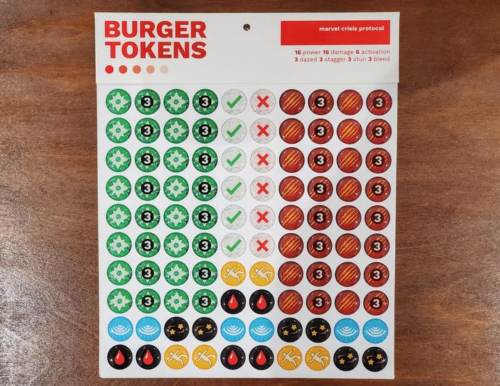 Marvel Crisis Protocol Tokens (Burger Tokens)