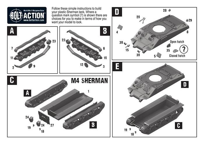 Bolt Action: M4 Sherman medium tank (plastic)