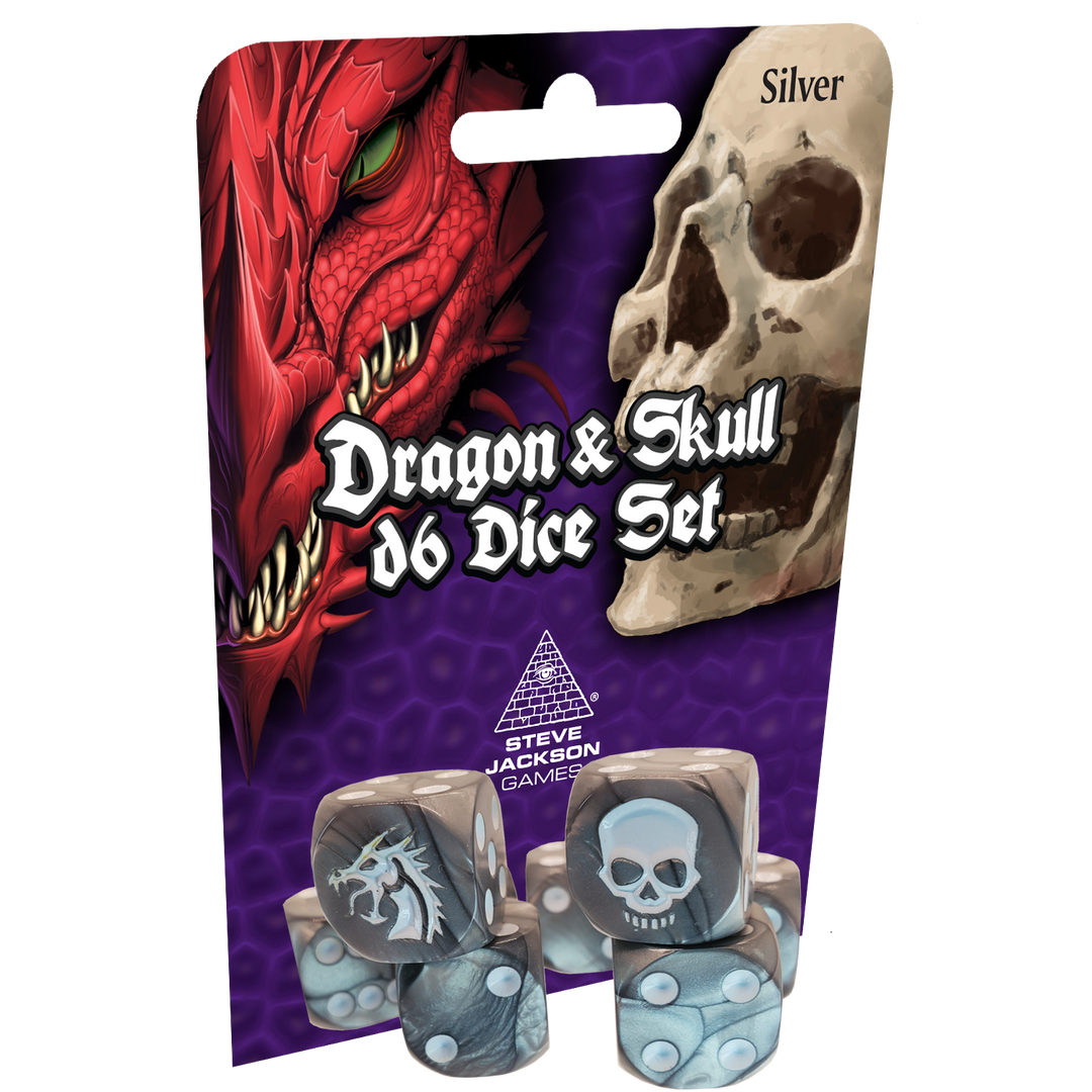 Dragon & Skull Dice Pack (Silver)