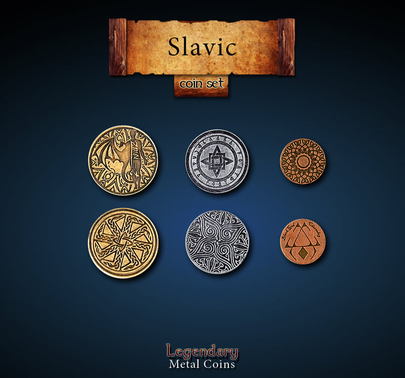 Legendary Metal Coins - Slavic Coin Set (Drawlab)