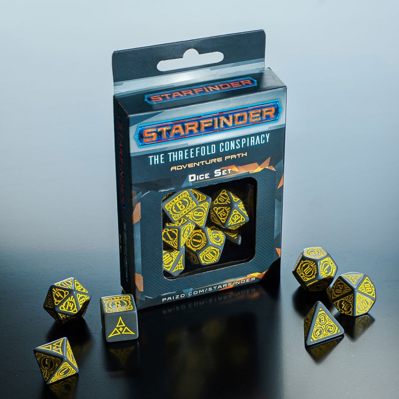 Starfinder Threefold Conspiracy Dice Set (7) (Q-Workshop) (STAR3C)