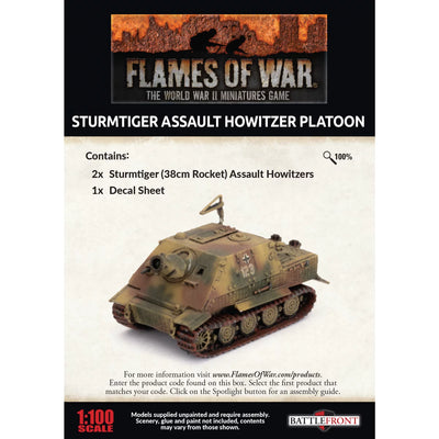 Flames of War: Sturmtiger (38cm Rocket) Assault Howitzer Platoon (x2) (GBX184)