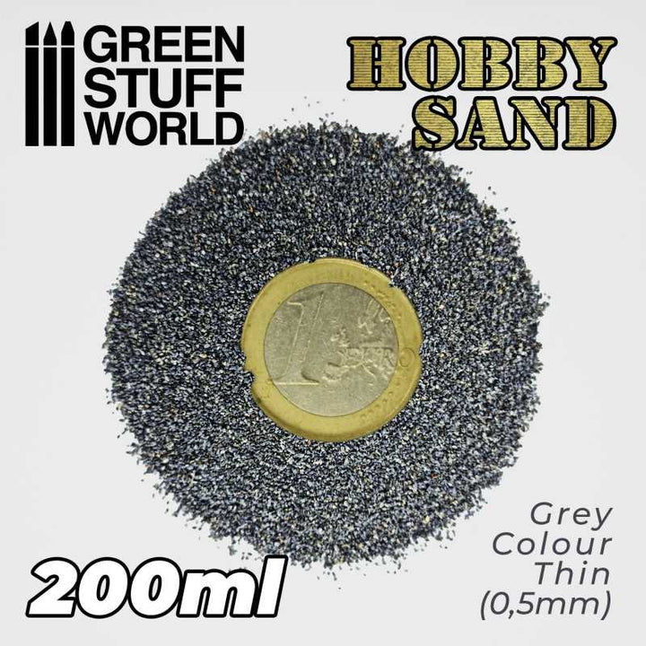 Thin Hobby Sand - Dark Grey 200ml (Green Stuff World)