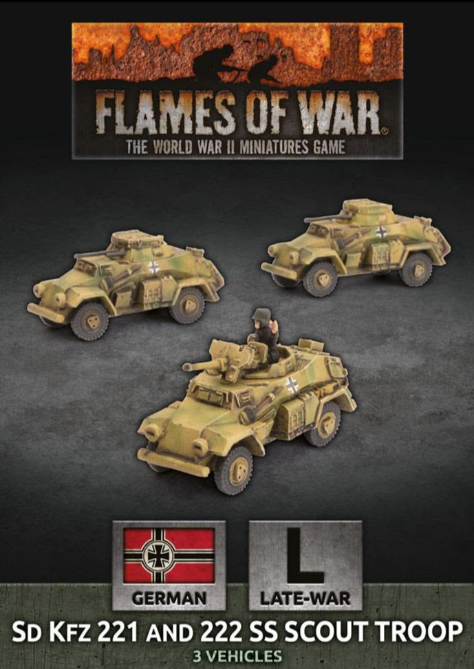 Flames of War: Sd Kfz 221 and 222 SS Scout Troop (GBX157)