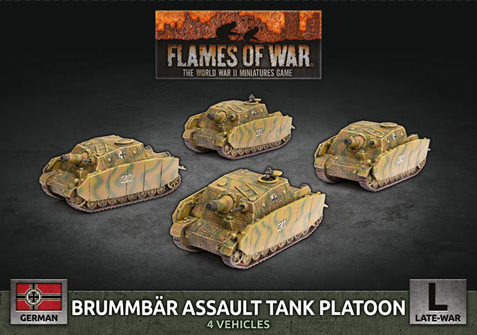Flames of War: Brummbar Assault Tank Platoon (x4) (GBX164)