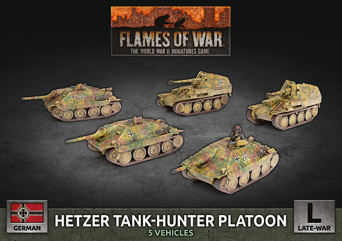Flames of War: Hetzer/Marder Tank Hunter Platoon (x5 Plastic) (GBX167)