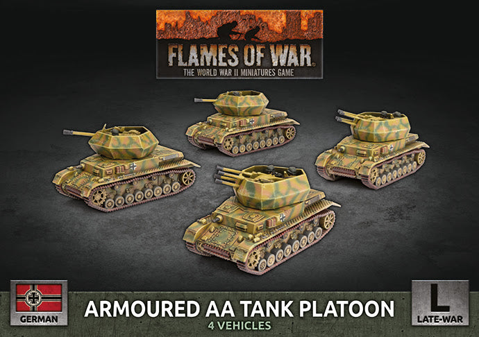 Flames of War: Armoured AA Tank Platoon (x4 Plastic) (GBX166)