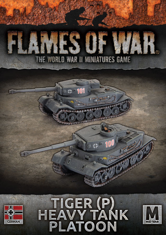 Flames of War: Tiger (P) (8.8cm) Tanks (x2) (GBX189)