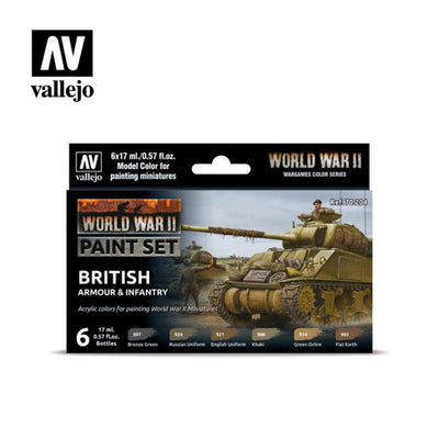 Vallejo Paint Set: WWII British Armour & Infantry (70.204)