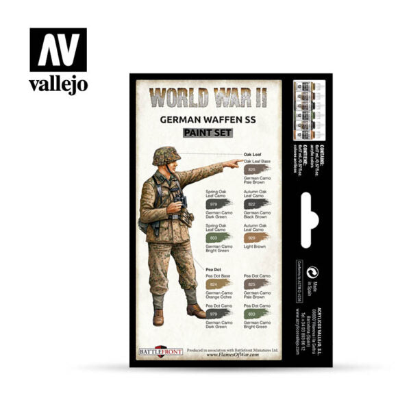 Vallejo Paint Set: WWII German Waffen SS (70.207)