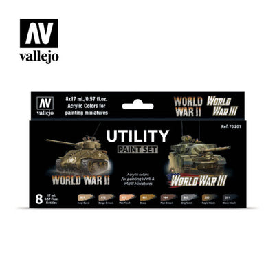 Vallejo Utility Paint Set: WWII & WWIII (70.201)