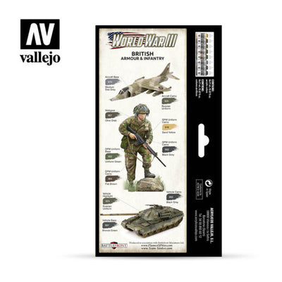 Vallejo Paint Set: WWIII British Armour & Infantry (70.222)