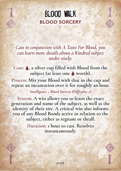 Vampire: The Masquerade - Blood Sorcery and Discipline Card Decks