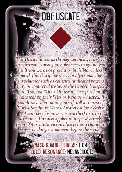 Vampire: The Masquerade - Blood Sorcery and Discipline Card Decks