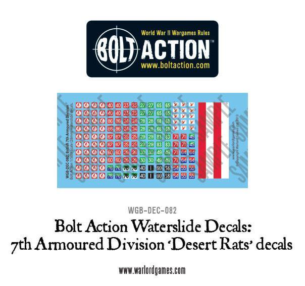 Bolt Action: Decals - 7th Armoured Division 'Desert Rats'