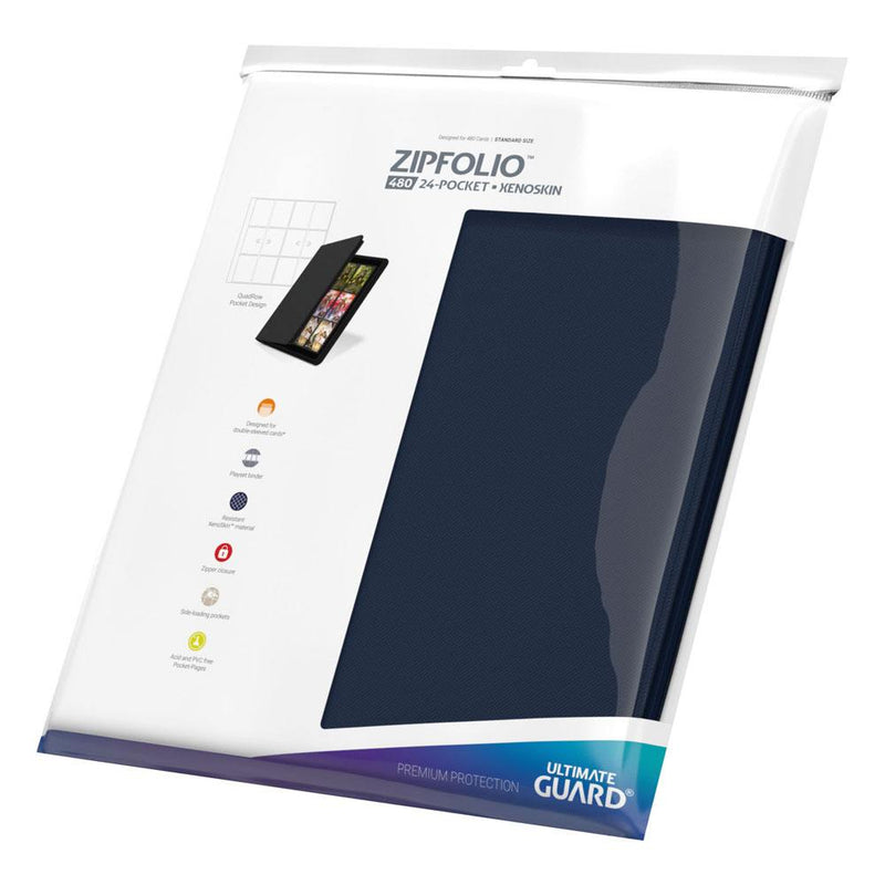 Ultimate Guard Zipfolio™ 480 - 24-Pocket XenoSkin (Quadrow) - Blue