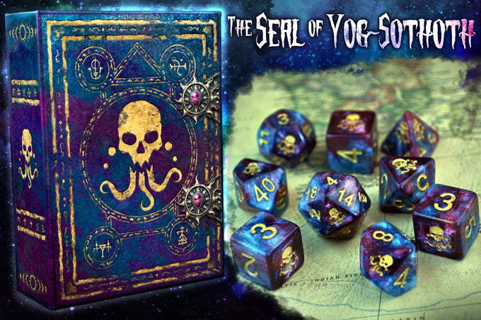 Elder Dice: Seal of Yog-Sothoth Dice - Nebula Polyhedral Set