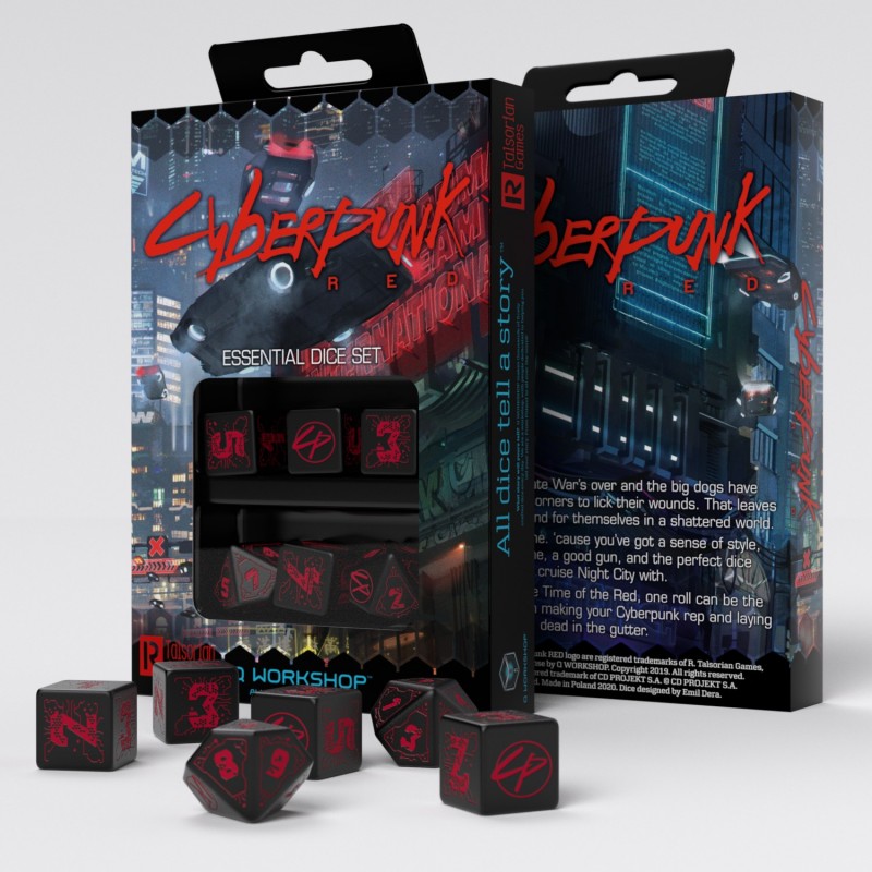 Cyberpunk RED Essential Dice Set (6) (SCPE06) (Q-Workshop)